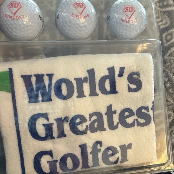 COPY - Top Flite XL Super Dad Golf Balls, Towel Worlds Greatest Golfer fathers - Picture 1 of 5